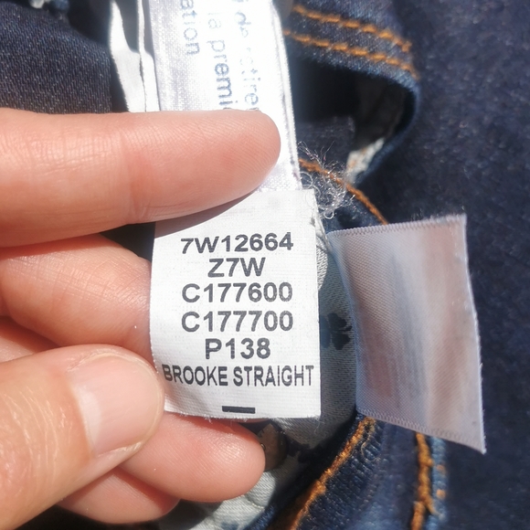 Size 00 / 24 A Lucky Brand Brooke Straight Dark Blue Jean 5 pocket - Picture 5 of 15
